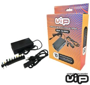 Cargador Universal De Notebook VIP 96w Con 10 Adaptadores ( Incluye Pase HP Azul y Ceibal ) ALTA CALIDAD