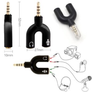 Adapatador De Audio 2 En 1 ( Micrófono + Auricular )