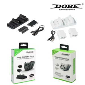 Base De Carga Doble Para Xbox One / Xbox One S + Dos Baterías / DOBE