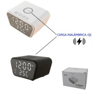 Reloj Alarma Digital Con Temperatura Y Carga Inalámbrica ( QI )