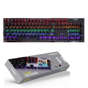 Teclado Gamer Mecánico Con RGB Forev FV-Q302 Español