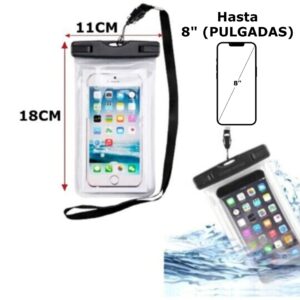 Estuche Celular Agua Universal Hasta 8″