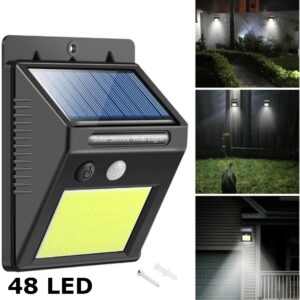 Foco Luz Led Solar Exterior Con Sensor De Movimiento 48 Led / Fotocélula