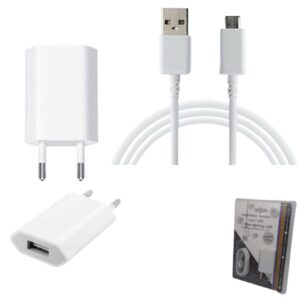 Cargador USB De Pared 1A + Cable Micro USB 1MT