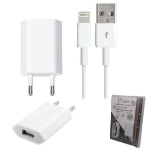 Cargador USB De Pared 1A + Cable Lightning (iPhone) 1MT