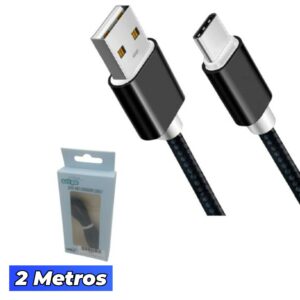 Cable USB A Tipo-C Acordonado 2 MT 2.4A