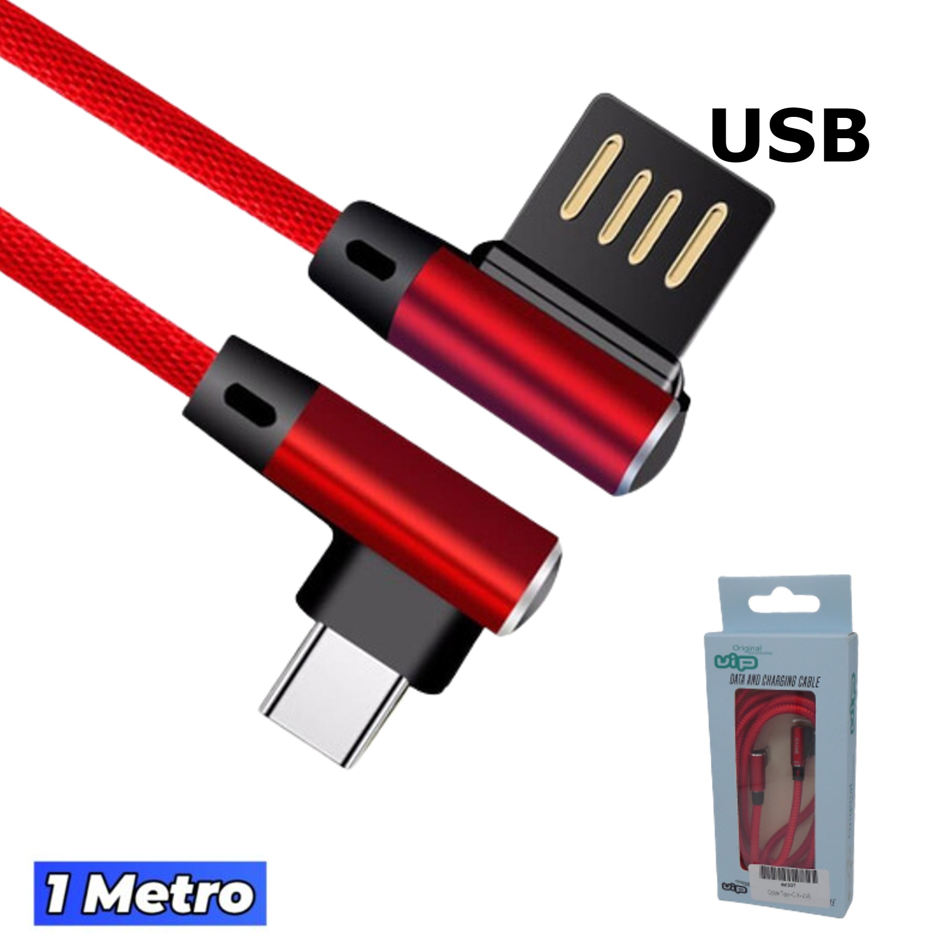 Cable Adaptador Otg Tipo C 3.1 Para Celular / Mac 10gbps Color Rojo