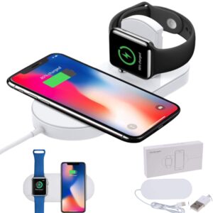 Cargador Inalámbrico QI 2 En 1 (Celular + Reloj Inteligente Smartwatch) 10W FAST CHARGE