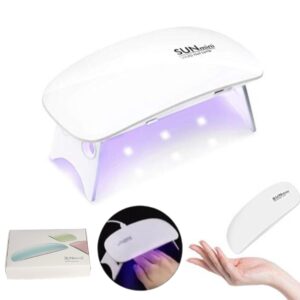 Mini Lampara UV Uñas Con Temporizador 6W