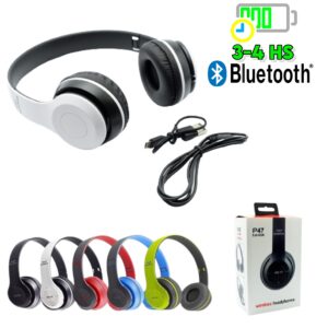 Auriculares Bluetooth P47 / MicroSD / AUX / FM