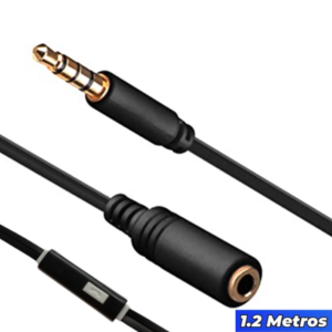 Cable Alargue 3.5MM Hembra A 3.5MM Macho / Convierte Auriculares En Manos Libres / 1.2MT