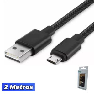 Cable Micro USB Acordonado 2 MT 2.4A