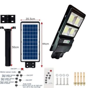 Foco Luz Led Solar Exterior Con Sensor De Movimiento 100W / Fotocélula / Control Remoto