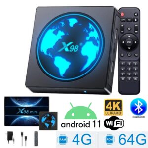 TV BOX Android 11 / 4K WiFi 4GB 64GB / X98