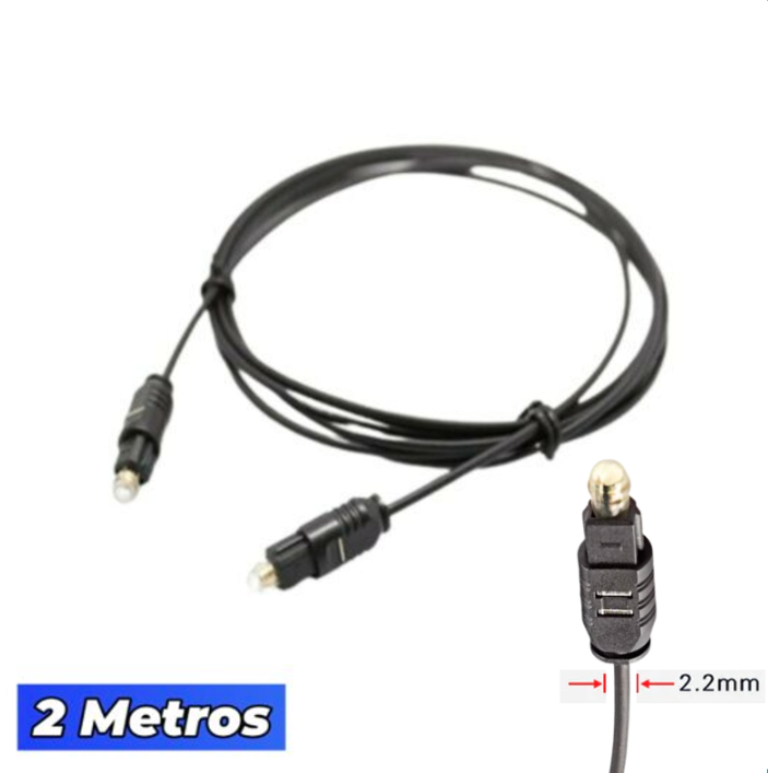Cable De Audio Fibra Óptica Digital Toslink 2MT 2.2MM