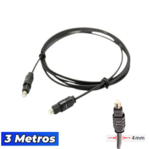 Cable De Audio Fibra Óptica Digital Toslink 3MT / EXTRA GRUESO 4MM