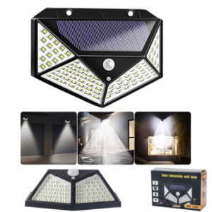 Foco Luz Led Solar Exterior Con Sensor De Movimiento 100 Led