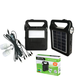 Kit Solar / Power Bank 3000 MAH / Linterna / 2 Lamparas / Panel Solar