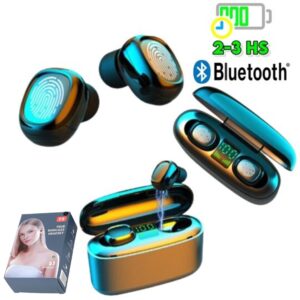 Auriculares Bluetooth Con Pantalla Digital + Power Bank 2200 MAH  / F9