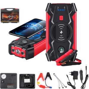 Arrancador De Autos / Power Bank 16000MAH / Inflador / 2 USB / Carga Inalámbrica (QI) 10W FAST CHARGE