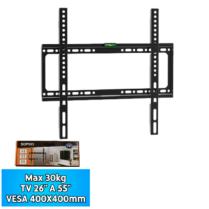 Soporte Para TV De 26″ A 55″ / MAX 30KG / MAX VESA 400X400MM / Fijo / Con Nivel / 1MM