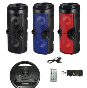 Parlante Bluetooth 8″ Con Luces / MicroSD / USB / Radio FM / Con Control Y Correa