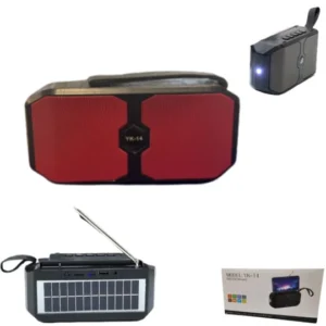 Parlante Solar Bluetooth / Radio FM / Aux 3.5MM / USB / MicroSD / Linterna / Soporte Para Celular