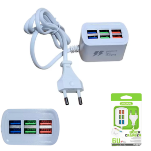 Zapatilla Alargue 6 USB / 3.1A / Auto ID