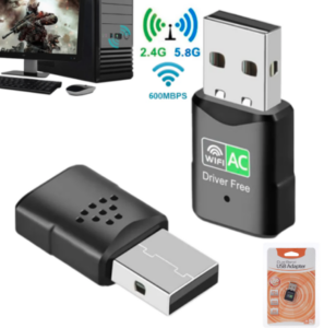 Tarjeta De Red Wi-Fi USB / 2.4G / 5.8G / 600Mbps / Plug And Play