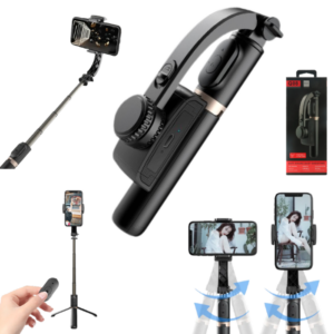 Estabilizador Gimbal / Q08 / Recargable / Trípode / Control Bluetooth / Rotación Automática 360°