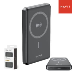 Power Bank HAVIT Magnético Con Cargador Inalámbrico (QI) 10W / 10000 MAH / Puerto Tipo-C PD 20W / PB5203