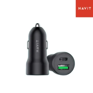 Cargador HAVIT USB De Auto Fast + Puerto Tipo-C PD 20W / CC613