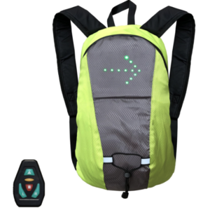 Mochila Chica Con Señalero Led Y Control Ideal Para Bicicletas