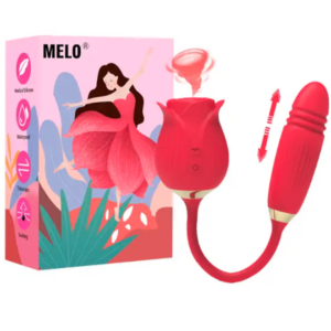 Rosa Vibrador / Succionador De Clítoris 2 En 1 Con Bolsito / Recargable