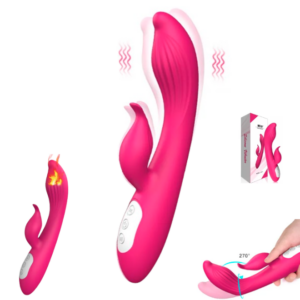 Vibrador Estimulador De Clítoris 2 En 1 / Efecto calor  / Con Bolsito / Recargable