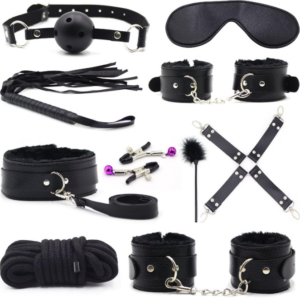 Set Kit 10 En 1 / Accesorios / Fetiche / BDSM / Bondage / Sadomasoquismo