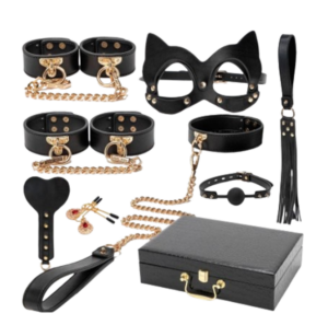 Set Kit 8 en 1 PREMIUM Con Maletín / Restricción / Sumisión / Fetiche / BDSM / Bondage