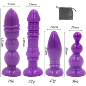 Set Kit 4 Plug Anal / Vaginal / Con Bolsito