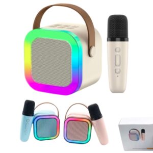 Parlante Bluetooth Karaoke Con Micrófono K12 / Luces Led RGB / MicroSD / AUX 3.5MM