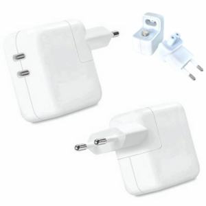 Cargador Adaptador De Pared Para Apple iPad 35W / Doble Puerto Tipo-C PD