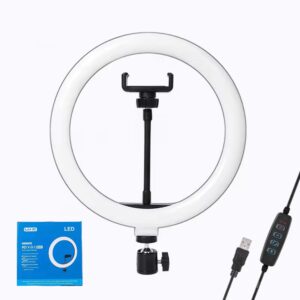 Aro Anillo De Luz Led 33 cm / 15w / 120LEDS / Con Soporte Flexible Para Celular