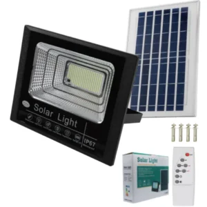 Foco Solar Led 100W  / 200 Leds / Con Control / Fotocélula