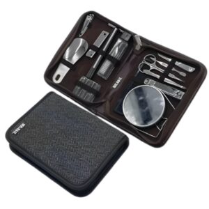 Set Manicura Pedicura 12 En 1 Con Espejo / Con Estuche