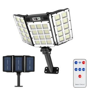 Foco Luz Led Solar Exterior Con Sensor De Movimiento / 300W / 4500 Mah / 800 LEDS / Control Remoto