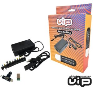 Cargador Universal De Notebook VIP 96w Con 11 Adaptadores ( Incluye Pase CEIBAL Y TIPO-C ) ALTA CALIDAD