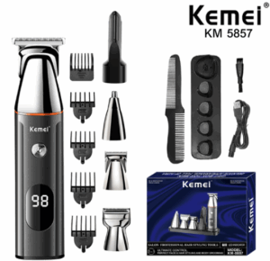 Maquina De Cortar Pelo / Barba 5 En 1 Kemei KM-5857 / 5W