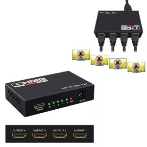 Multiplicador Splitter Hdmi 1 Entrada 4 Salidas Activo 1080p