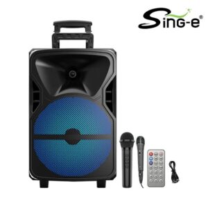 Parlante 12″ Bluetooth / Radio Fm / MicroSD / USB / 2 Micrófonos / Con Control / 60W / Sing-e ZQS12129