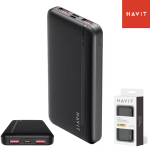 Power Bank HAVIT 10000 MAH Doble USB (5V/2.4A) Con Puerto Tipo-C PD 20W / PB90