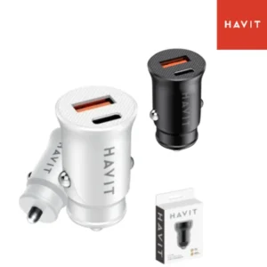 Cargador HAVIT USB De Auto Fast + Puerto Tipo-C PD 20W / CC2022